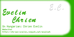 evelin chrien business card